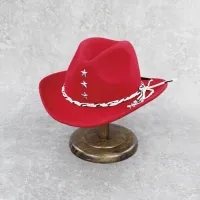 Red Wool Felt Hat Felt Cowboy Hat