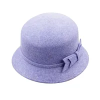Beautiful Bow Decorated Lady Wool Felt Hats