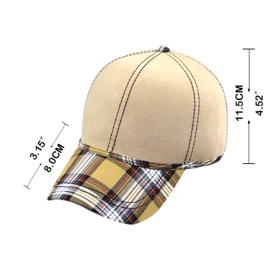 Baseball Hats Custom Plaid Pattern