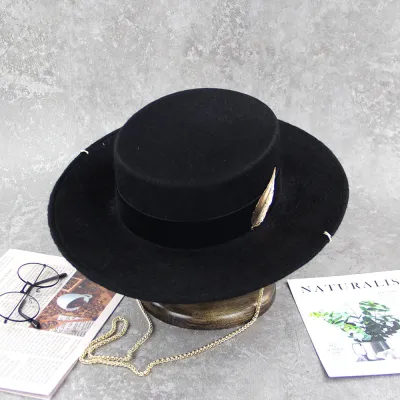 Chain Design Popular Rabbit Felt Hat