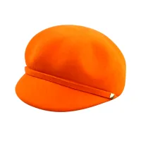 Orange Lady Hat 100% Wool Felt Women Hat