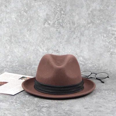 Hot Selling Fedora Hats Brown Hat