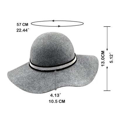 Floppy Hat Custom Hat Wide Brim Women Ladies Fedora Hats