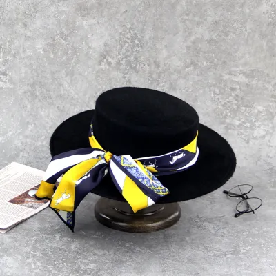 Quality Black Boater Hat Accept Custom Rabbit Hats