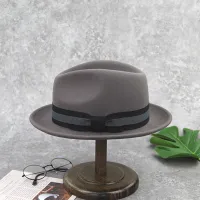 Wool Felt Hat Grey Hat Fedora