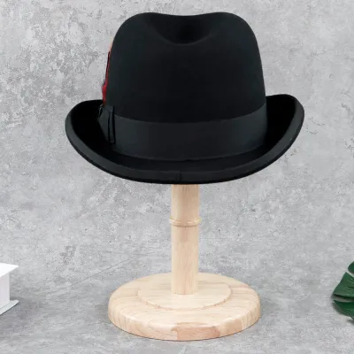 Classical Design Wool Felt Hamburg Black Hat