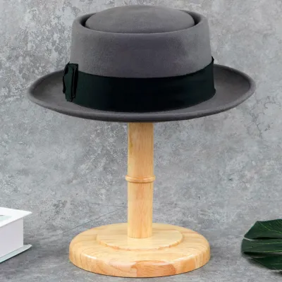 New Design Gray Wool Felt Pork pie Hat