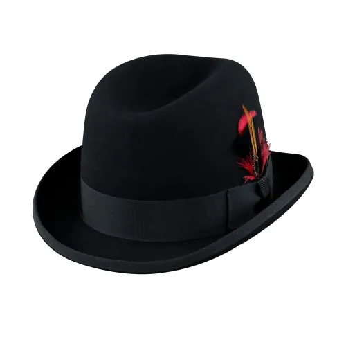 Classical Design Wool Felt Hamburg Black Hat