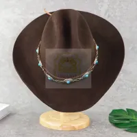 LIHUA 2021 New Cheap Cowboy Hats For Sale Cowboy Hot With Belt Decoration Felt Cowboy Hat