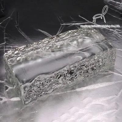Brique de verre transparente en cristal de glace