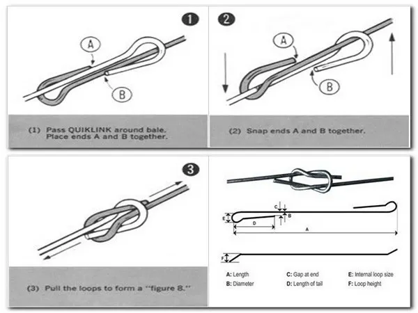 Quick link bale ties