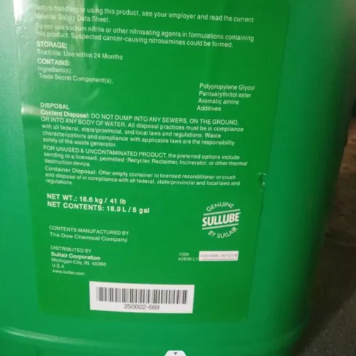 Lubricating Oil 250022-669 For Sullair Air Compressor Sullube 32