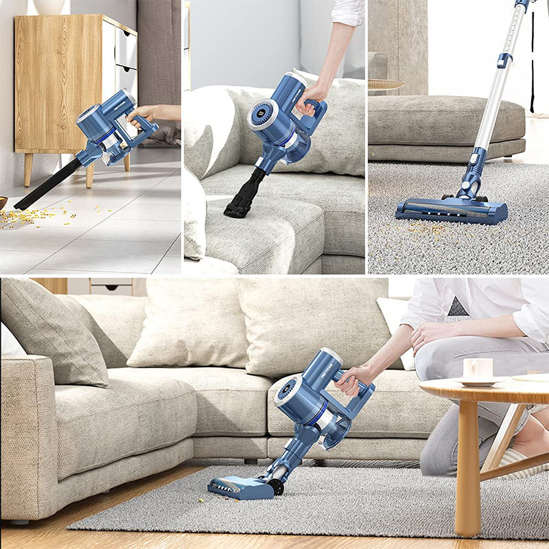 Cordless Vacuum Cleaner with LED Display, 12000Pa Handheld & Stick Vacuum 4 in 1, Lightweight, Up to 30 Minutes Runtime, with Cyclone Filter for Hardwood Floor Carpet, Pet Hair