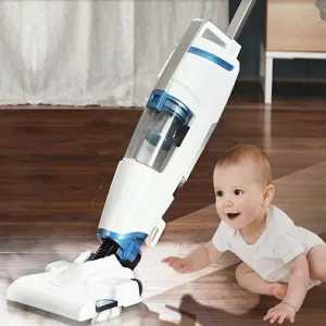 PRETTYCARE Steam Mop and Vacuum Cleaner All-in-1, Wet-Dry Steam and 18Kpa Vacuum Cleaner Combo with HEPA Filtration for Hardwood, Tile, Laminated Floors, vacuum And Steam Your Floors At The Same Time