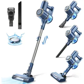 Cordless Vacuum Cleaner with LED Display, 12000Pa Handheld & Stick Vacuum 4 in 1, Lightweight, Up to 30 Minutes Runtime, with Cyclone Filter for Hardwood Floor Carpet, Pet Hair