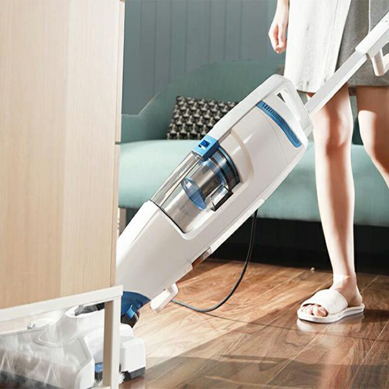 PRETTYCARE Steam Mop and Vacuum Cleaner All-in-1, Wet-Dry Steam and 18Kpa Vacuum Cleaner Combo with HEPA Filtration for Hardwood, Tile, Laminated Floors, vacuum And Steam Your Floors At The Same Time