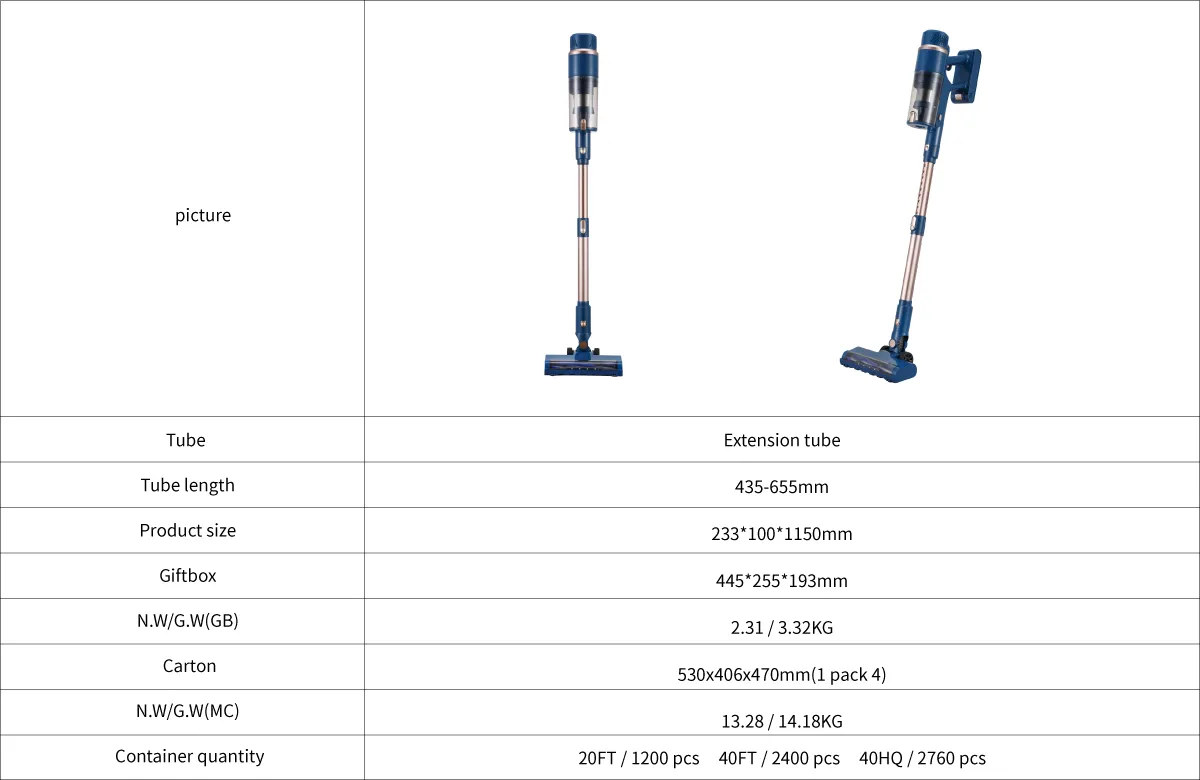 battery display- BLDC rechargeable vacuum cleaner