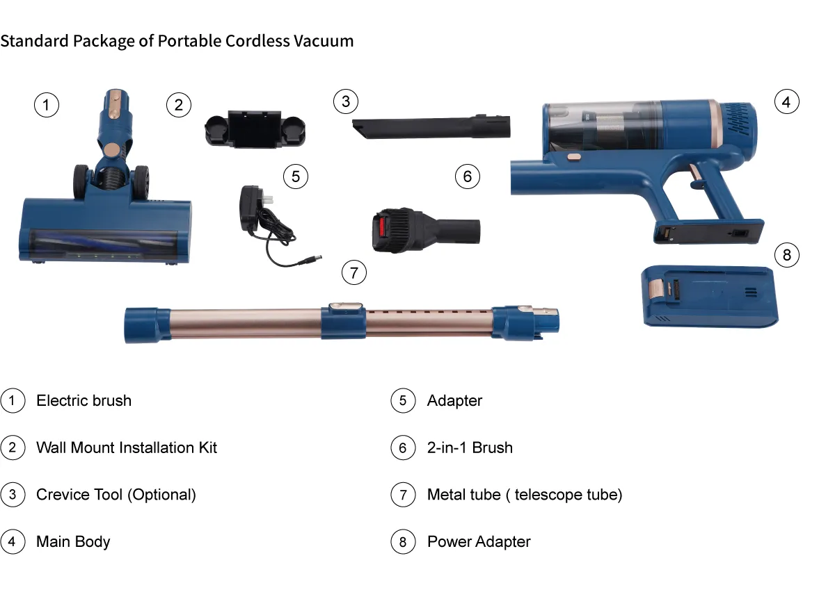 battery display- BLDC rechargeable vacuum cleaner