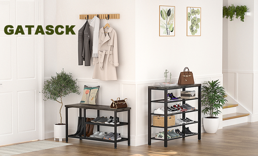 Industrial Shoe Storage Organizer for Hallway