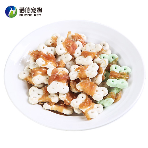 Chicken Wrapped Biscuits Pet Snack Dog treat dog bully stick