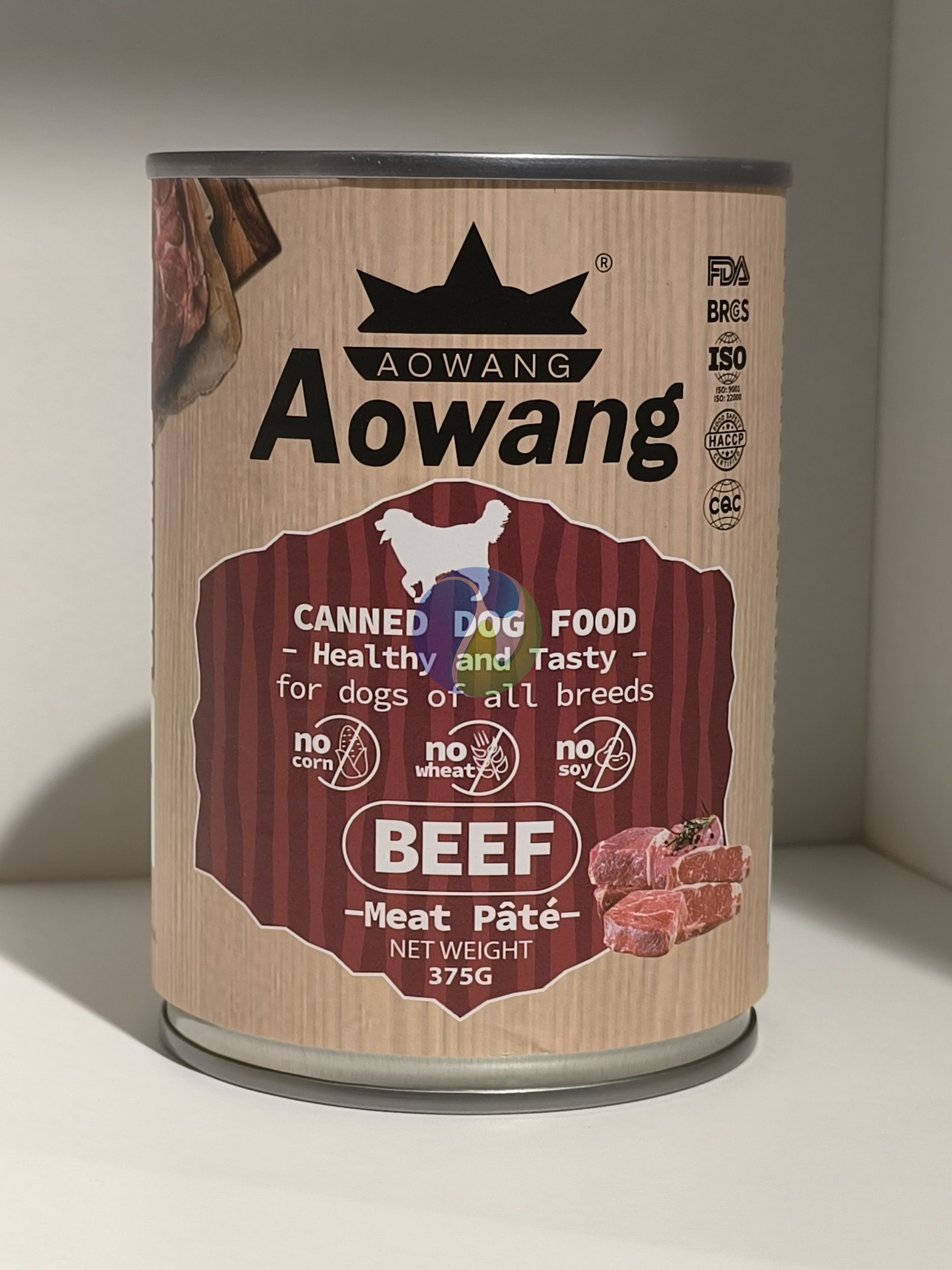 AOWANG Dog Can Meat Pâté Beef 375g