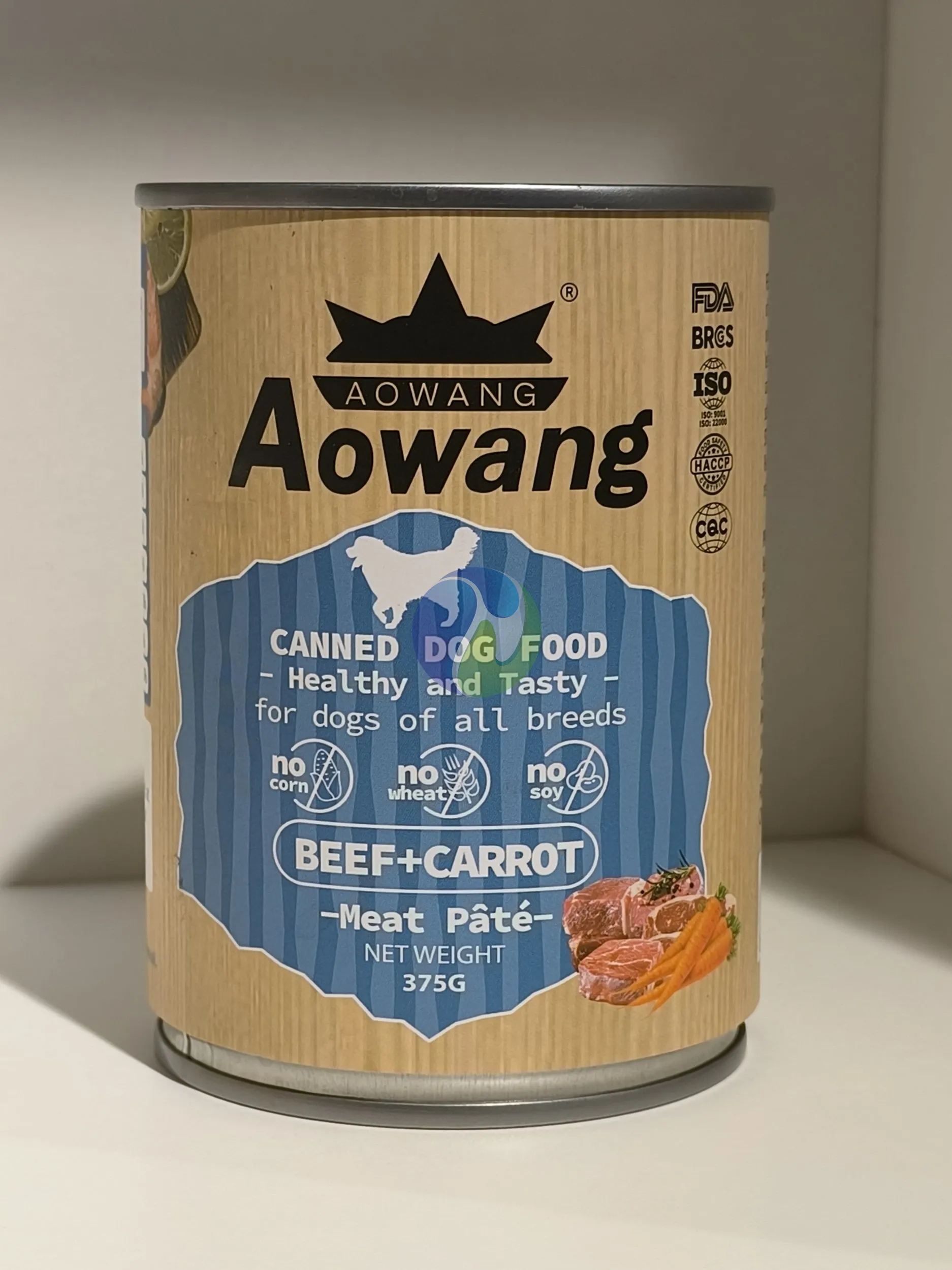 AOWANG Dog Can Meat Pâté Beef+Carrot 375g