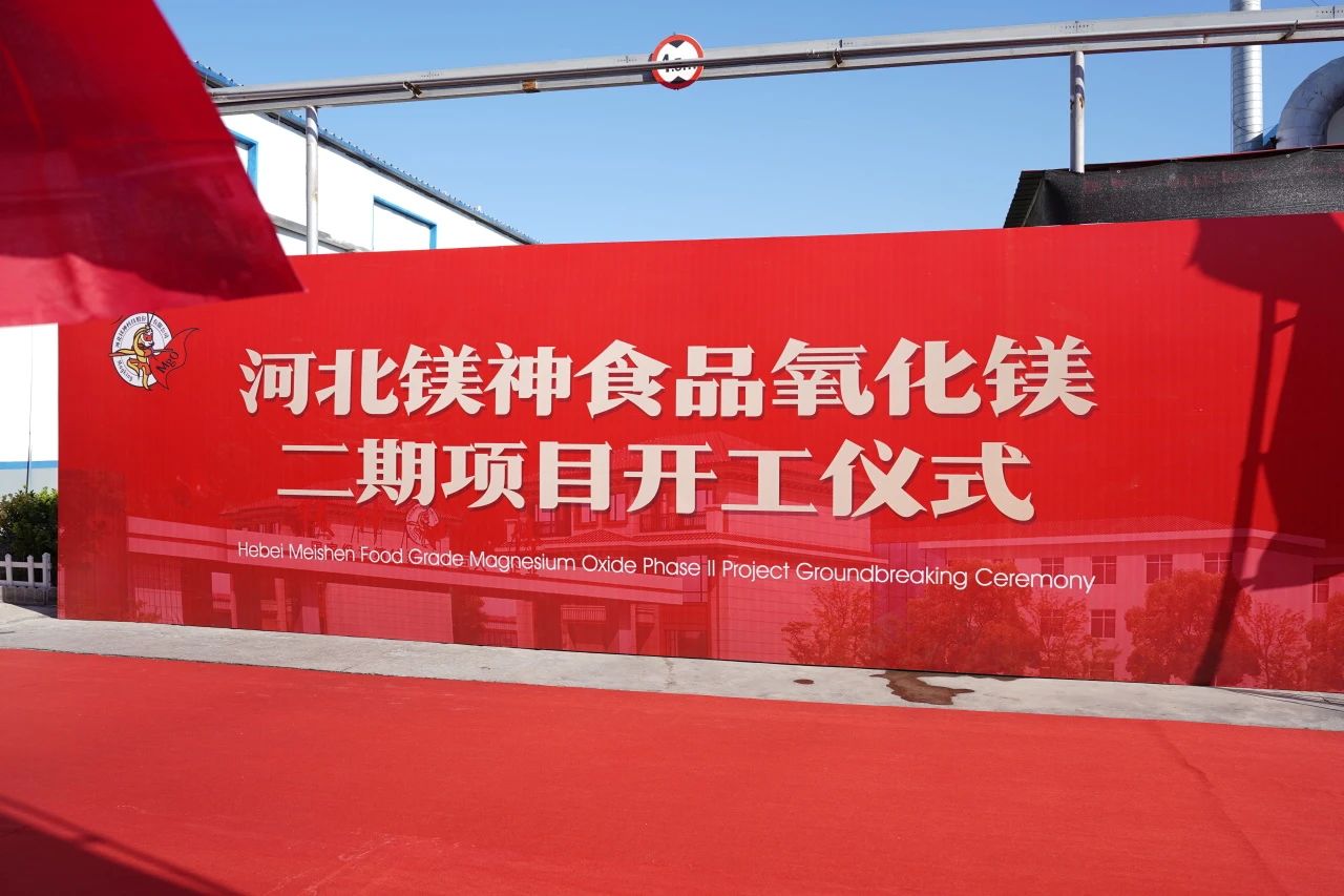 Meishen Technology climbs new heights: The groundbreaking ceremony and industry technical exchange meeting for the second phase of the food magnesium oxide project were successfully held