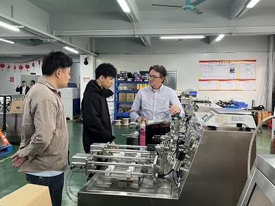 Us Client Visited Suncemter for Purchasing Co2 Soda Stream Cylinder Filling Machine