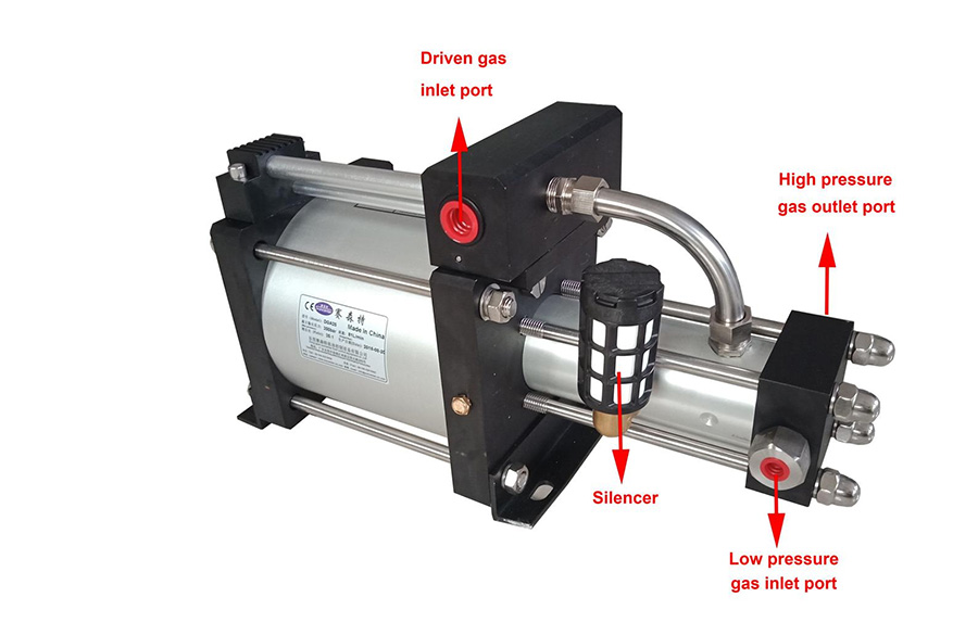 DGA100 Model Gas Booster Pump with Max 800 Bar Outlet Pressure