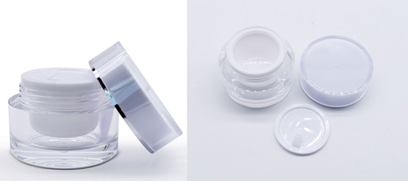 Cosmetic package plastic cream jars acrylic lotion jar 20ml