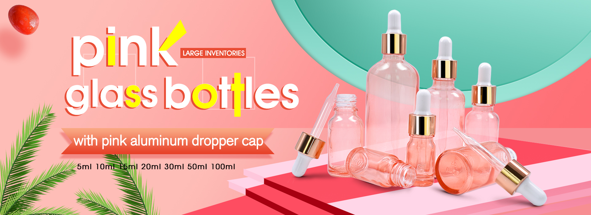 frosted glass dropper bottle