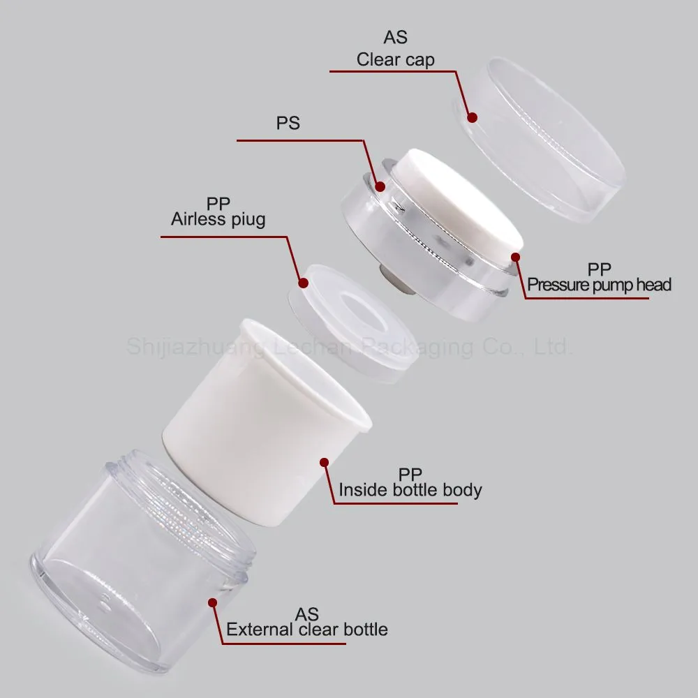 Acrylic Cosmetic Cream Airless Jars