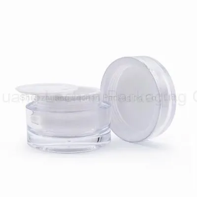 Cosmetics Plastic White Cream Jars Screw Cap