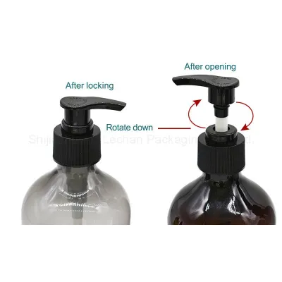Botol Syampu Botol Plastik Hijau Amber PET berkualiti tinggi