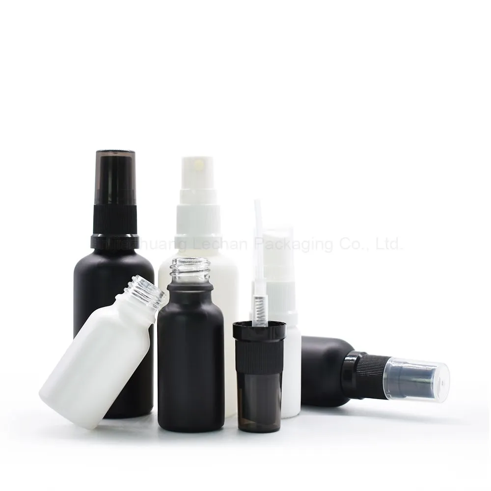 Matte Black White Perfume Spray Bottle
