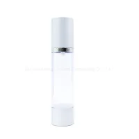 frosted transparent plastic airless spray bottle