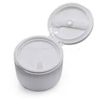 PP White Cream Jar with Spoon