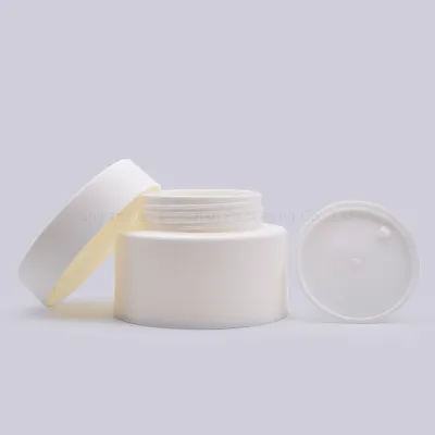 white thickened plastic narrow caliber cream jar