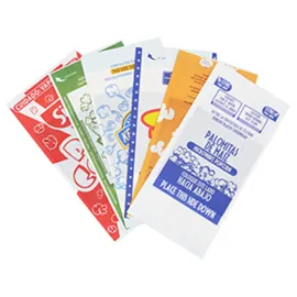 Белый крафт-пакет из жиронепроницаемой бумаги для попкорна для микроволновой печи