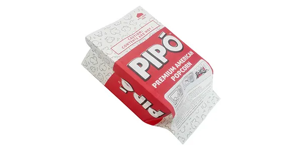 White Kraft Greasproof Paper Microwave Popcorn Bag