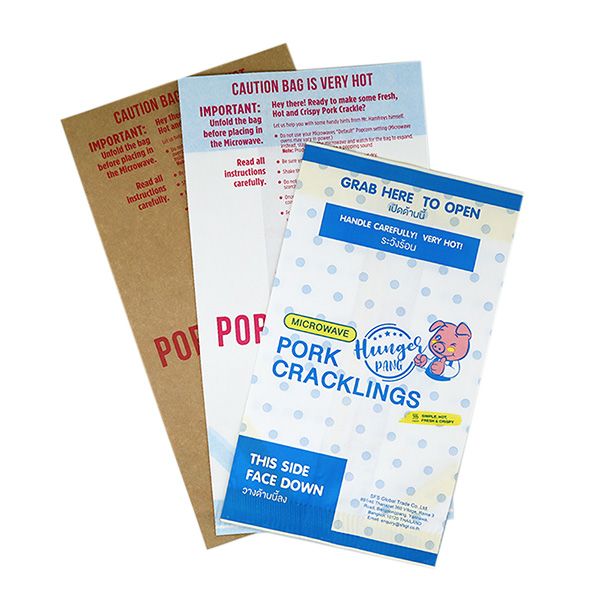 White Kraft Greaseproof Paper Pork Crackle Bag