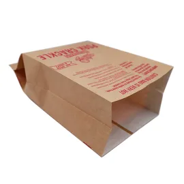 Bolsa de crujido de cerdo de papel impermeable a la grasa marrón Kraft