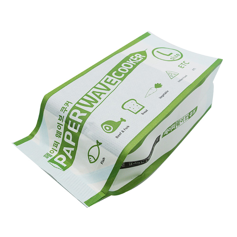 Bolsa de papel Kraft a prueba de grasa para microondas para envasado de alimentos