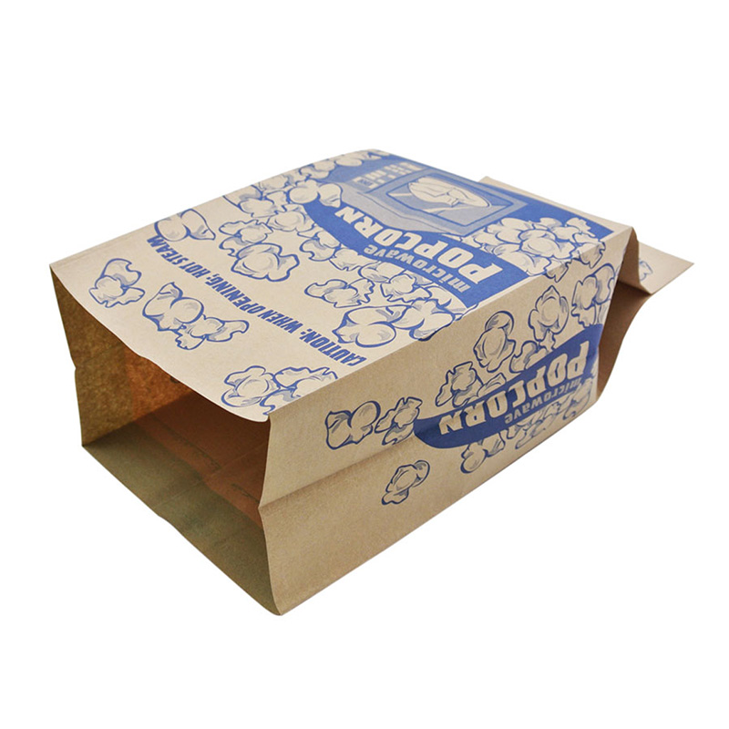 Microwave Greaseproof Kraft Paper Bag for Food Packing