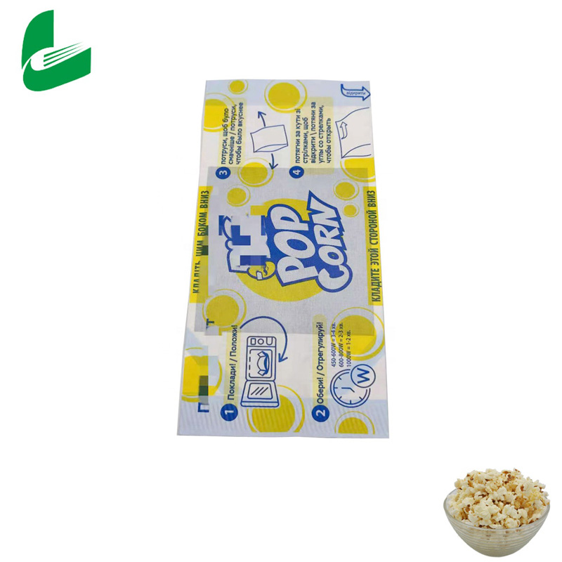 Bolsa de papel Kraft a prueba de grasa para microondas para envasado de alimentos