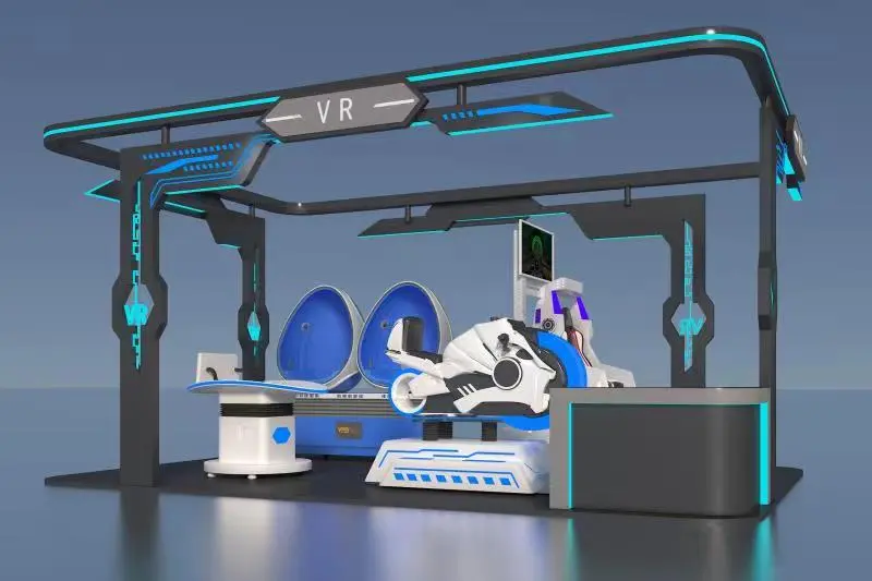 Amusement Theme Park Rides Double Seat 360 9D VR Egg Chair Roller Coaster Simulator Motion Platform