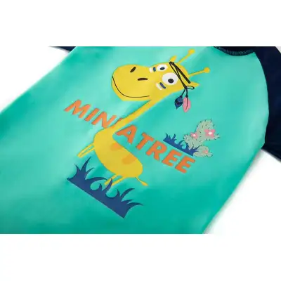 Miniatree custom hot fashion boy beach swimwear one piece kids swimwear giraffe printed high quality swimwear 