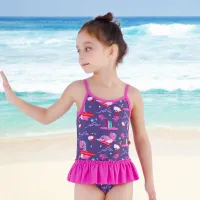 Miniatree Custom Saum Design Dinosaurier drucken einteilige Bikini-Badebekleidung für kleine Mädchen hochwertigen Badeanzug