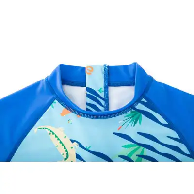 Miniatree custom hot one piece kids swimwear high quality swimwear crocodile printed boy beach swimwear