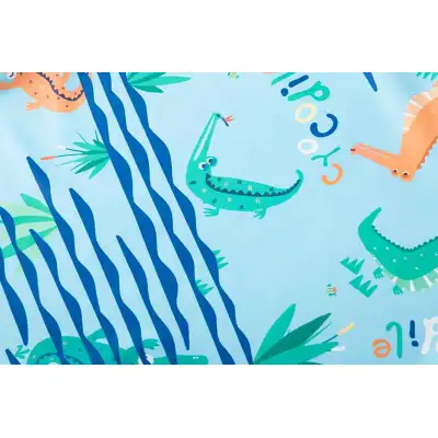 Miniatree custom hot two piece kids swimwear designer swimwear crocodile printed boy beach swimwear